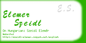 elemer szeidl business card