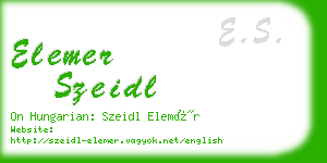 elemer szeidl business card